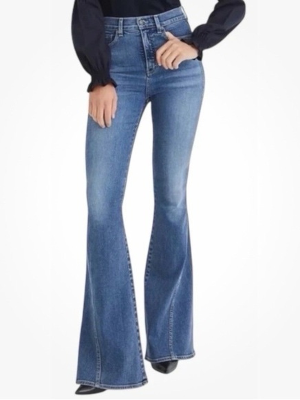 Veronica Beard Sheridan Exaggerated Flare High Rise Jeans